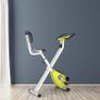 Foldable Exercise Bike, Indoor Fitness Bicycle Trainer with 8-level Magnetic Resistance and LCD Monitor, Yellow Image 2
