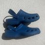 Blue Clogs with Removable Fuzzy Slipper Linings Image 4