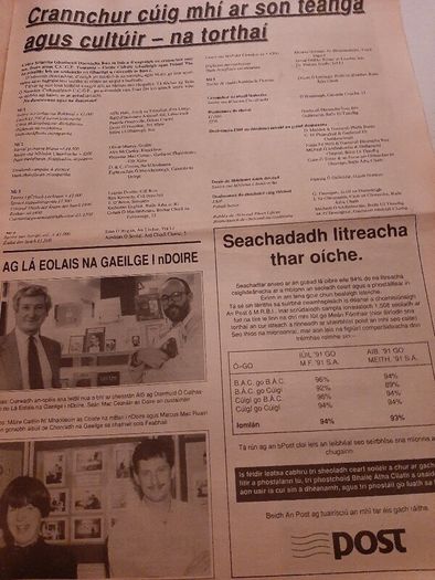 Vintage Gaeilge newspaper 1991