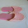 Ladies Pink Beaded Mules for Sale Image 2
