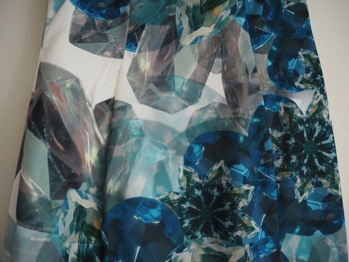 Bnwt Satin Finish Printed Dress