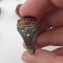 15 Antique Style Brass Rings Mixed Stone & Colourful Glass Accents Image 8