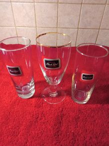 Vintage Retro Carling Black Label Glasses  X 3