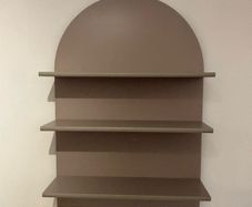 Beige arched wall shelf