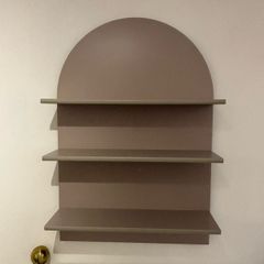 Beige arched wall shelf