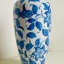 vase Vintage Blue White Crackle Glaze Floral Vase 25cm Price Image 3