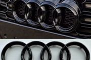 Audi Q7 Front badge rings gloss black 315mm