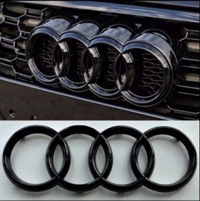 Audi Q7 Front badge rings gloss black 315mm