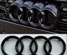 Audi Front badge rings gloss black 275mm