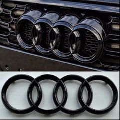 Audi Front badge rings gloss black 275mm