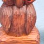 Vintage pair of hand carved wooden owls Image 5