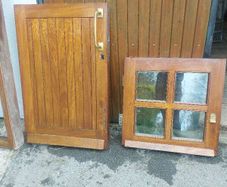 teak half door