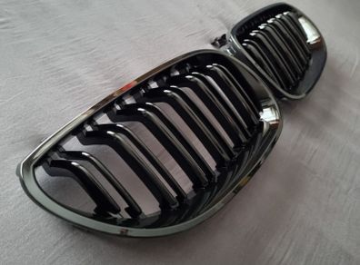 BMW 5 Series E60 E61 Gloss Black Kidney Grilles Brand New