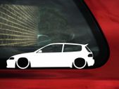 Honda civic car outline sticker x 2