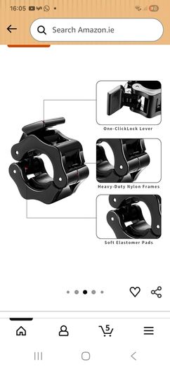 1 inch barbell clamps (4 pieces)