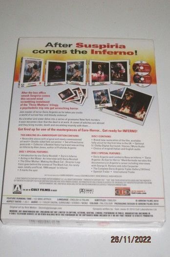 Dario Argento Inferno (30th anniv collector edition) NEW SEALED