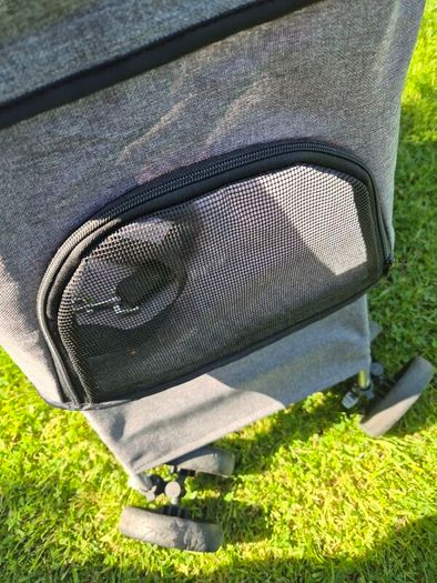 Trixie Grey Dog Buggy Stroller (Quick-Fold, Max 11kg)
