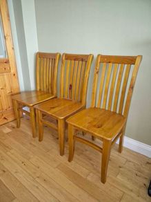 Wooden Dinning Chairs (x3)