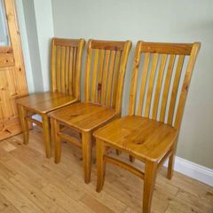 Wooden Dinning Chairs (x3)