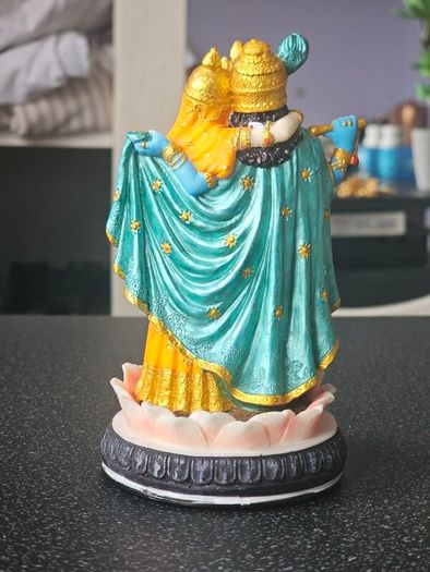 Radha Krishna Murti  Marble Dust 15cm tall New Condition