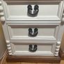 Cream and Wooden Bedside Table Image 3