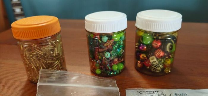 Assortment of beads for jewelry making