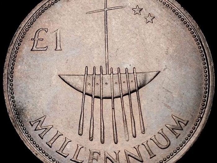 [#2556] - Ireland 2000 | Millennium | Irish 1 Pound | Deer | Km.31 | Unc