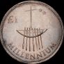 [#2556] - Ireland 2000 | Millennium | Irish 1 Pound | Deer | Km.31 | Unc Image 2