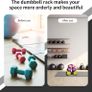 Dumbbell Stand 3 Tier- Dumbbell Rack Stand(Dumbbells Not Included), Dumbbell Rack Storage PP Triangular Dumbbell Weight Stand Storage Accessories for Home Gym Exercise Image 7