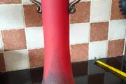 Rare Franz Caffrey Handcrafted Art Nouveau Vase  with Copper Handles