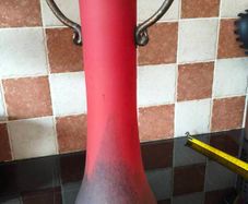 Rare Franz Caffrey Handcrafted Art Nouveau Vase  with Copper Handles