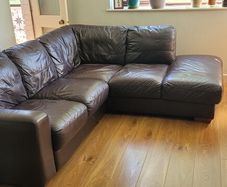 Leather L shape 5 seater couch