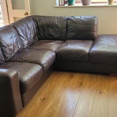 Leather L shape 5 seater couch