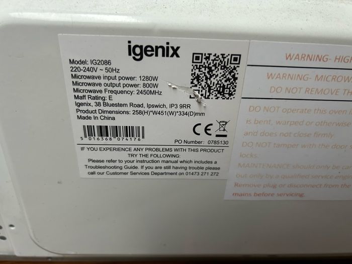 Igenix Microwave