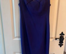 Cadbury Purple Coast Dress with full length gold zip - Size 10