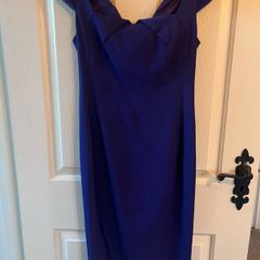 Cadbury Purple Coast Dress with full length gold zip - Size 10