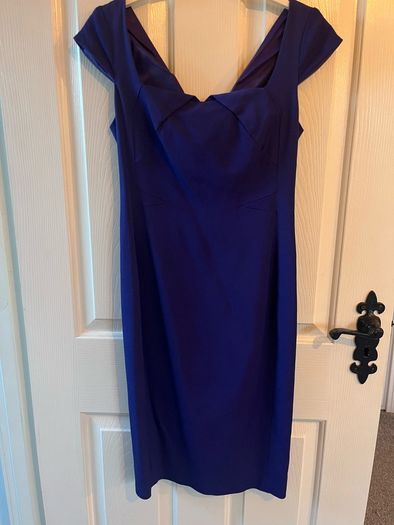 Cadbury Purple Coast Dress with full length gold zip - Size 10