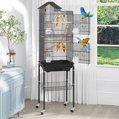Bird Cage with Bird Toys and Accessories