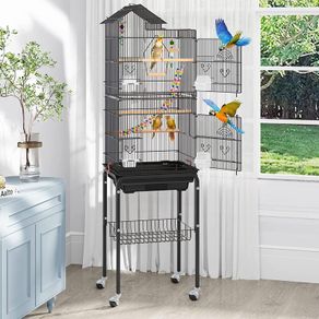 Bird Cage with Bird Toys and Accessories