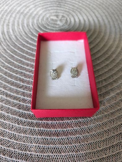 Silver earrings Owl