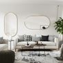 Wall Mirror 55x75 cm, Oval Gold Wall-Mounted Bathroom Vanity Mirror for Wall Decoration for Bedroom Living Room Entryway Image 5