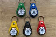 Brand new synthetic leather New Holland key ring