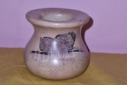 Hand carved African Soapstone vase
