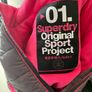 Superdry Sport Puffer Jacket - Grey/Pink - Fleece Lined Image 3