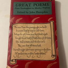 Great Poems: From Shakespeare to Manley Hopkins (John Hampden)