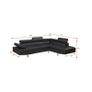 BIG DEAL Black leather 262cm Corner Chaise Sofa 4 colours Image 2