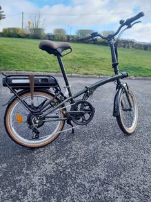 BTWIN  Electric Folding Bike E-Fold 500 - Green