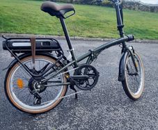 BTWIN  Electric Folding Bike E-Fold 500 - Green