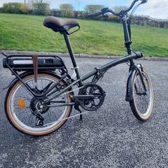 BTWIN  Electric Folding Bike E-Fold 500 - Green