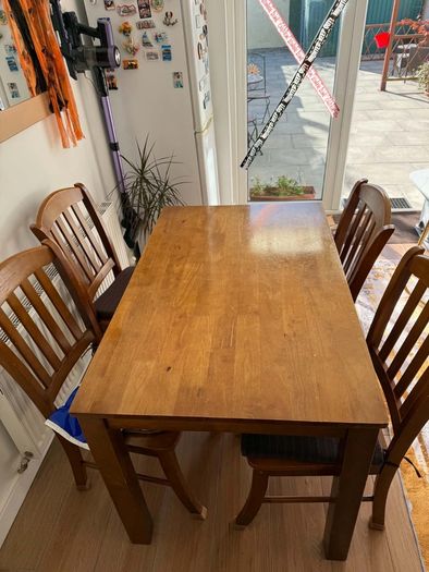 Dining table and 4 chairs